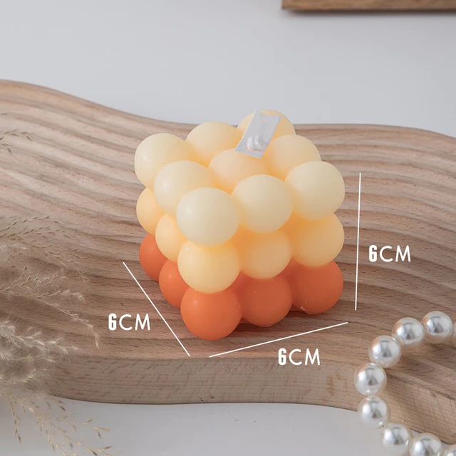 מידי באבל- נר קובייה דקורבטיבי - שעוות סויה