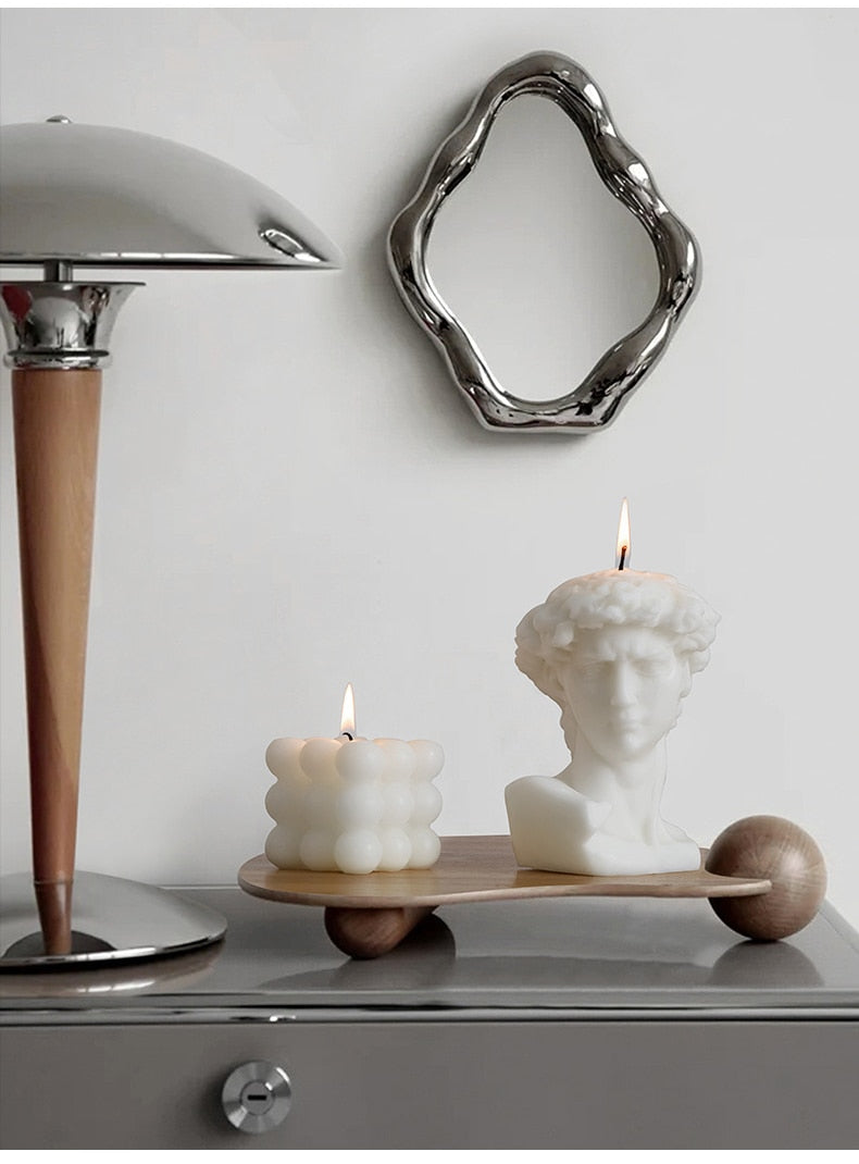 נר ״הזוהר של דוד״ - נר סויה ריחני בצורת ראש פסל