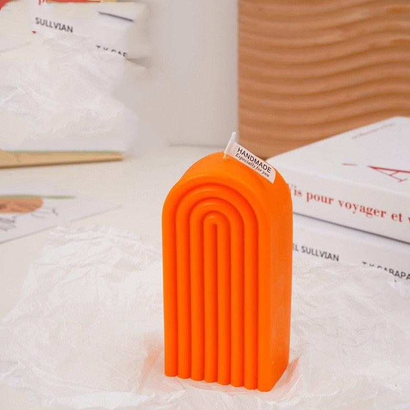 נר גיאומטרי - קשת - שעוות סויה