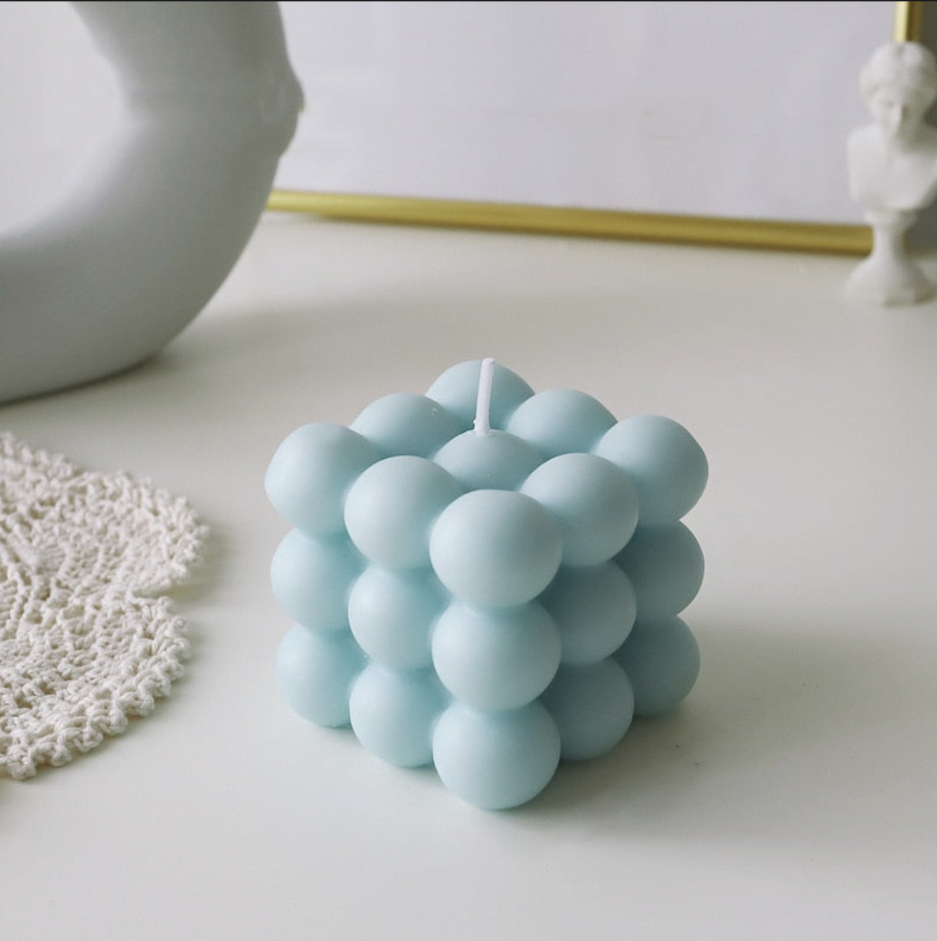 מידי באבל- נר קובייה דקורבטיבי - שעוות סויה