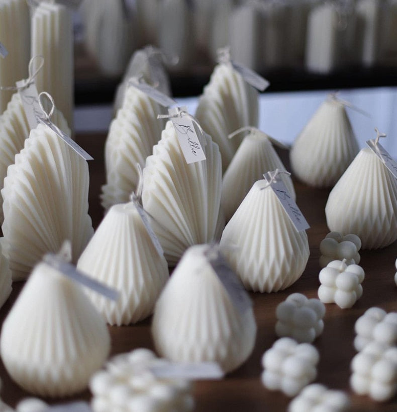 נר גיאומטרי ריחני - יסמין - שעוות סויה