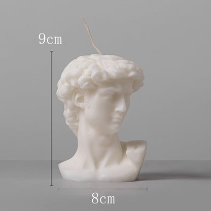 נר ״הזוהר של דוד״ - נר סויה ריחני בצורת ראש פסל