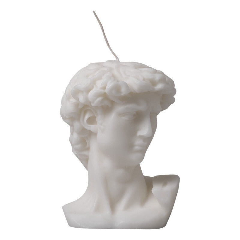 נר ״הזוהר של דוד״ - נר סויה ריחני בצורת ראש פסל